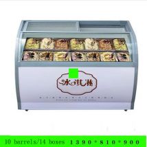 2025Neue kommerzielle Gefrierschrank-Eis am Stiel-Vitrine mit großer Kapazität, multifunktionale Hart-Eiscreme-Vitrine, 150 W