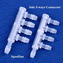 5 ~ 200 Stück 2,4 ~ 9,5 mm PP gleicher Durchmesser 5-Wege-Anschluss Aquarium Tank Luftpumpe Schlauchverbindung Gartenbewässerungssystem Rohr Pagodenverbindungen