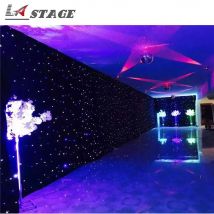 4m * 6m Weiß & Blau Hochzeit Led Dj Stern Tuch LED Vorhang Tuch Hintergrund Bühne Licht DMX