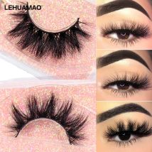 16mm-18mm Mink Eyelashes Long Lasting Mink Lashes Natural Dramatic Volume Eyelashes Extension Thick Long 3D False Eyelashes