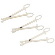 25PCS Disposable Sterile Slotted Round Navel Forceps Clamp Triangle Open Plier Ear Nose Piercing Tools Tattoo Piercing Supplies