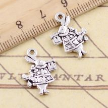 10pcs Charme Trompete Kaninchen 21x15mm Tibetischen Bronze Silber Farbe Anhänger Antiken Schmuck, Die DIY Handgemachten Handwerk anhänger
