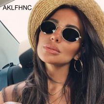 Kleine Ovale Spiegel Sonnenbrille Frau Rosa Luxus Marke Designer Brillen Shades Damen Legierung Schwarz Sonnenbrille Weibliche UV400
