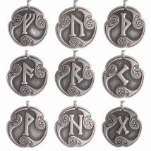 Dropshipping 1 stücke Odin Runen Nordic Brief DIY Handgemachte Charms für Schmuck Edelstahl Futhark Futhorc Anhänger Machen Groß