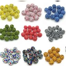 8mm 100 pcs/lot heißer gemischten Perlen armband, die entdeckungen neue ankunft halskette Strass disco ball Spacer kristall