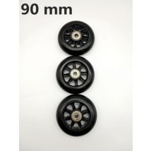 Speed wheel black 90mm 8wheels/lot 90x24mm 85a with bearings