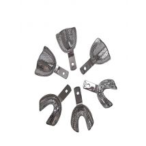 dental Stainless steel edentulous dental trays, perforated impression trays, impression trays, non-occlusal trays 4 sizes
