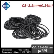 5 Teile/los Gummi Schwarz NBR CS 3,5mm OD 52/55/56/57/58/60/65/70/75/80/85/90/95/100mm O Ring Dichtung Öl beständig wasserdicht