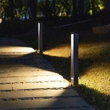 Lampa ogrodowa LED 15W, nowoczesna aluminiowa lampa słupkowa, zewnętrzna lampa do dziedzińca, willi, krajobrazu, lampa do trawnika.