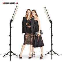 Yizhestudio 2 Packs Fotografie LED Studio Beleuchtung Kit Bi-farbe 3200-5500K Studio kits mit 2M