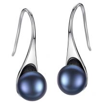 HENGSHENG Süßwasserperlen-Ohrringe, baumelnde Ohrringe aus 925er-Sterlingsilber, 7–8 mm, Zuchtperle, edler Schmuck für Frauen und Mädchen