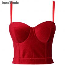 Neue Frauen Sexy Samt Kurze Bustier Crop Hohe Taille Korsett Camis Nachtclub Party Streetwear Tank Top