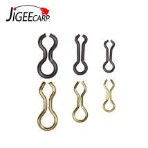 JIGEECARP 50 Stück S M L Terminal Tackle Karpfenangeln Splay Ringe Leader Sinker Eyes Fishing Connector für Karpfen Rig Zubehör