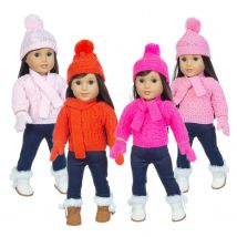 2023 Weihnachtspullover-Set, passend für American Girl Doll, 18-Zoll-Puppenkleidung, Schuhe sind nicht im Lieferumfang enthalten.