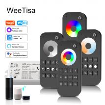 5 in 1 LED Strip Controller 12V 24V DC Tuya Smart Life WIFI 2.4G RF Remote Controler WT5 for DIM RGB CCT RGBW RGBWW RGBCCT Light