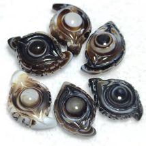 1 Stück 1 Los natürlicher Achat, Himmelsaugen, Schwarz-Weiß-Amulett, tibetische Dzi-Perlen, Anhänger für DIY-Schmuckherstellung, tolle Geschenke