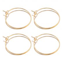 20 teile/los Gold Edelstahl Großen Kreis Draht Hoops Schleife Ohrringe Hohe Qualität für DIY Baumeln Ohrring Schmuck Machen Liefert