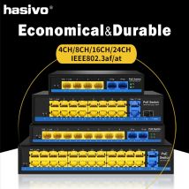 4 8 16 Ports POE schalter Ethernet mit standardisierte port IEEE 802,3 af/zu 2 Gigabit uplink + 1 SFP 250m