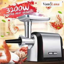 Heavy Duty 3200W Electric Meat Grinder Multifunctional Automatic Stainless Steel Meat Mincer Sausage Stuffer Home Food Processor