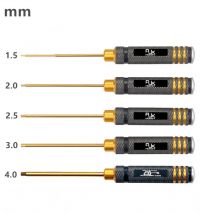 RJX Super Harte HSS titanium-überzogene Hexagon schlüssel Schraubendreher Werkzeuge Kit 1.5/2.0/2.5/3.0/4,0mm für RC Modell Flugzeug