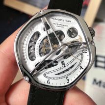 Luxury Self Winding Mens Watch Sports Automatic Mechanical Wristwatch Stainless Steel 5Bar Waterproof Clock Reloj Hombre 2021