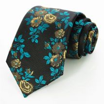 JEMYGINS Neue Designs Klassische Seide Männer Tie Floral Rose 8cm Rot Jacquard Krawatte Gravata Krawatten für Männer Formale Tragen business Hochzeit