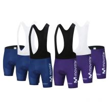 2025 Movistar Tour Team Ciclismo 19D GEL Pad Pantaloncini con bretelle MTB Quick Dry Traspirante Imbottito Sport Bike Jersey Indossare Bicicletta Lycra