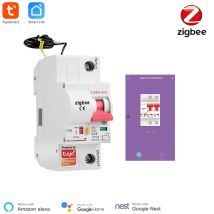 Tuya smart zigbee leistungs schalter 1p automatischer schalter überlast kurzschluss schutz alexa google home kompatibel zigbee 3,0