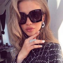 Platz Übergroße Sonnenbrille Frau Vintage Luxus Sonnenbrille Für Weibliche Großen Rahmen Gradienten Spiegel Retro Oculos De Sol Gafas