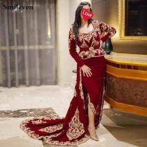 Smile ven karakou algerian kaftan formale abendkleider 4 stücke abnehmbarer gürtel ballkleid arabische abend party kleider anpassen