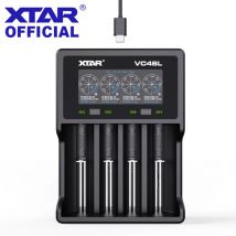 XTAR VC4SL 18650 cargador de batería USB C QC3.0 carga rápida 1,2 V Ni-MH AAA AA baterías recargables Li ion 21700 cargador de batería