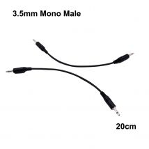 2pcs 3.5mm 1/8" TS Male Mini Plug to Male Monaural Mono Audio Cable 20cm 12V Trigger IR Infrared Sensor Receiver Extender