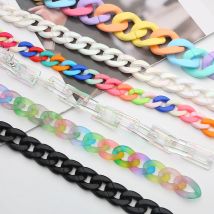 10Pcs Mix Size Colorful Acrylic Twisted Chains Assembled Parts Beads Diy Dangle Earrings Making Jewelry Findings Accessories