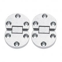 10Pcs Zinc Round Desk Leaf 180 Degrees Folding Hinge
