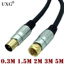 9,5 mm Stecker auf F-Typ Stecker Koaxial-TV-Satellitenantenne F-Kopf HF-Kabel HD-Video-STB-Signal-TV-Kabel 0,3 m 1,5 m 2 m 3 m 5 m