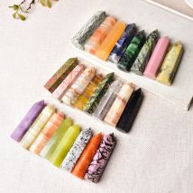 36-Farben-Natursteine und Kristallspitzenstab, Reiki-Heilstein, Turm, Energie, Erz, Mineral, poliert, Kunsthandwerk, Heimdekoration