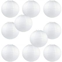 10Pcs Chinesische Weiß Elegante Papier Laterne Geburtstag Hochzeit Party Decor DIY Lampion Hängen Laterne Ball Festival Decor Liefert