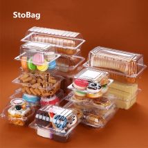 StoBag 50 stücke Obst Brot Box Transparent Obst Und Gemüse Box Erdbeere Kirsche Obst Verpackung Box Pet Kunststoff Box Für party