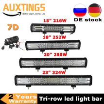 3 file 15 ''18'' 20'' 23'' 216w 252w 288w 324w Barra luminosa da lavoro a LED 7D Offroad Combo Fascio 12v 24v per auto Trattore Camion SUV ATV UTV