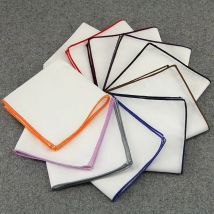 8 Pcs/Set 23x23cm Cotton Fabric Lace Cloth Napkin Wedding Dining Table Napkins Mat Cloth Decoration for Suit Pocket Towel