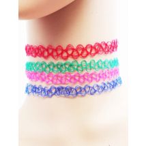 100 Pcs/lot Cute Girls Gothic Tattoo Choker Necklace Women Punk Stretch Tattoo Chocker Female Jewelry Wedding Party Friends Gift