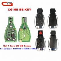 Supporto chiave originale CG MB BE per Mercedes Till FBS3 315MHZ/433MHZ mart Key Shell pulsante 3/4 per CGDI MB PROG