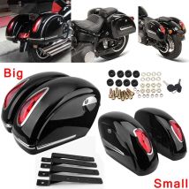 Universal Motorrad LED Sattel Taschen Seite Lagerung Gepäck Harte Stamm Satteltaschen Für Harley Für Honda Für Yamaha Für Kawasaki