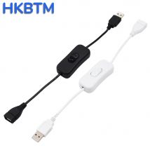 HKBTM 28cm Kabel USB z przełącznikiem ON/OFF Przedłużacz kabla do lampy USB Wentylator USB Linia zasilania Trwały adapter HOT SALE