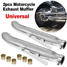 1/2pc Motorrad Auspuffrohr Cafe Racer Auspuff Tip Tail Rohr Chrome Universal Für