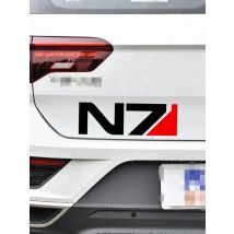 Car Stickers MASS EFFECT N7 Reflective Decoration For Trunk Windshield Bumper Motorcycle Computer Case Tablet Notebook Ipad D40
