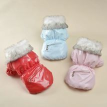 Neueste Winter Haustier Hund Mantel Jacke Simulation pelz Kragen Haustier Kostüm für Kleine Hunde Malteser Overalls Welpen Katze Kleidung Hosen