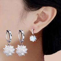 REETI Neue Ankunft Eisblume Zirkon 925 Sterling Silber Ohrstecker Schmuck Geburtstagsgeschenk Großhandel antiallergische Frauen