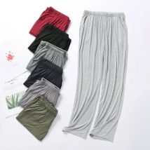 Winter Male Modal Sleeping Pants Solid Sleep Trousers Mens Pajamas Bottoms Soft Sleepwear Pyjama Homewear 2025 Spring Autumn 4XL