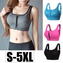Cloud Hide Sport-BH S-XXXXXL Damen Unterwäsche Fitness Push Up Frontreißverschluss Yoga Crop Top BH Sportweste Sportbekleidung Plus Size